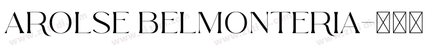 Arolse Belmonteria字体转换